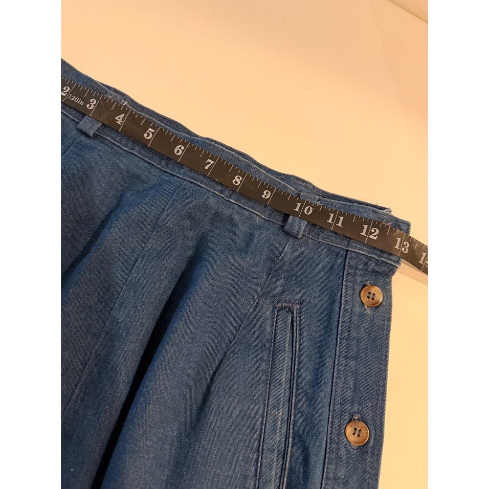 Talbots Indigo Button-Trim Denim Midi Skirt - Picture 8 of 9